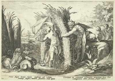 Patelnia i Syrinx autorstwa Hendrick Goltzius