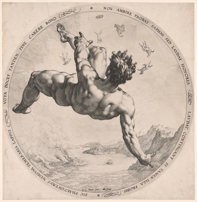 Phaeton, z filmu "Czterej Niegodziwcy autorstwa Hendrick Goltzius