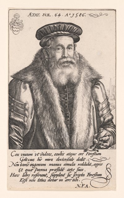 Pieter van Foreest (Petrus Forestus) autorstwa Hendrick Goltzius