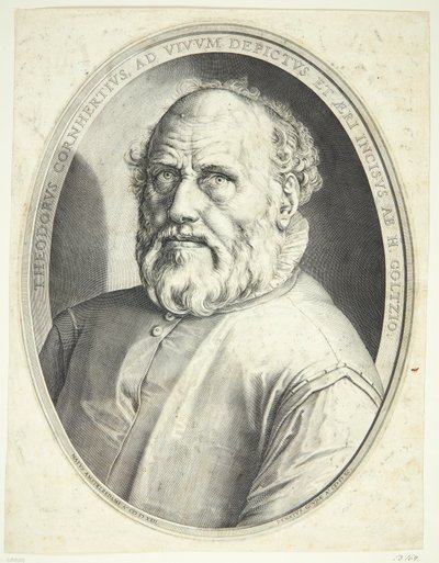 Portret Dircka Volkertsza Coornherta autorstwa Hendrick Goltzius
