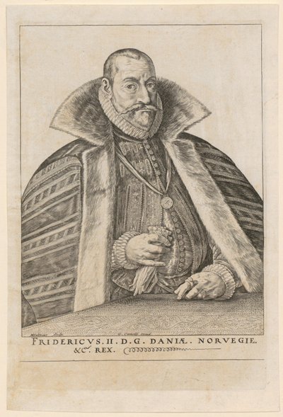 Portret Fryderyka II, króla Danii i Norwegii autorstwa Hendrick Goltzius