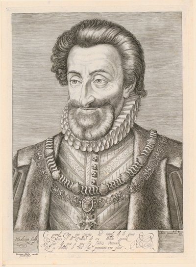 Portret Henryka IV, króla Francji autorstwa Hendrick Goltzius