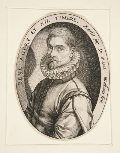 Portret Hieronymusa Scholiersa autorstwa Hendrick Goltzius