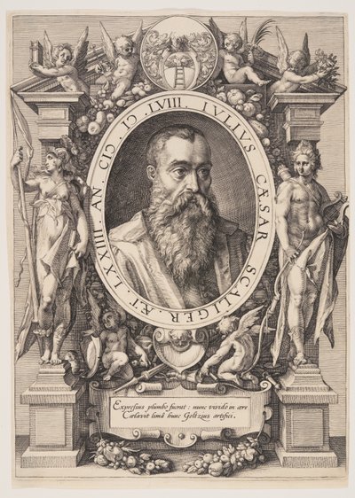 Portret Juliusza Cezara Scaligera autorstwa Hendrick Goltzius