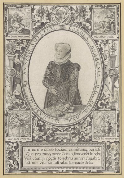 Portret Charlotte z Bourbon autorstwa Hendrick Goltzius