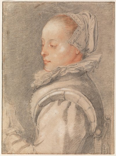 Portret młodej kobiety autorstwa Hendrick Goltzius