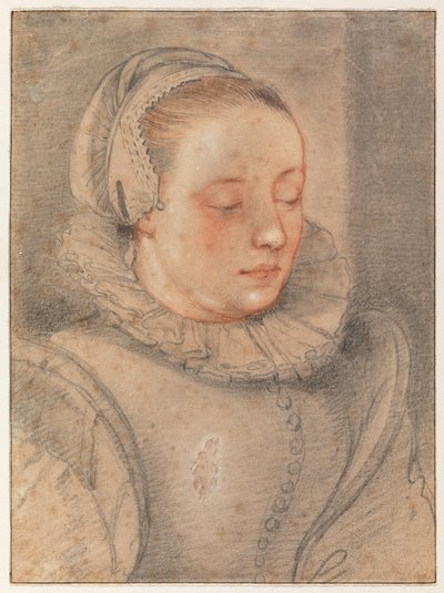 Portret młodej kobiety autorstwa Hendrick Goltzius