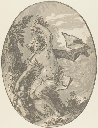 Prozerpina, płyta piąta z Demogorgon i Bóstwa autorstwa Hendrick Goltzius