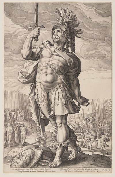 Publiusz Horacjusz, z "Bohaterów rzymskich autorstwa Hendrick Goltzius
