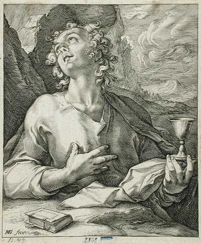 Święty Jan Ewangelista autorstwa Hendrick Goltzius