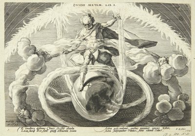 Stworzenie czterech żywiołów autorstwa Hendrick Goltzius