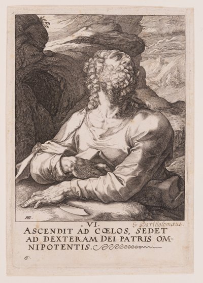 Bartłomiej od Chrystusa, Apostołów i św. Pawła z Credo autorstwa Hendrick Goltzius