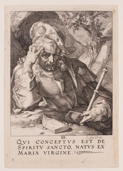 Jakub Wielki, od Chrystusa, Apostołów i św. Pawła z Credo autorstwa Hendrick Goltzius