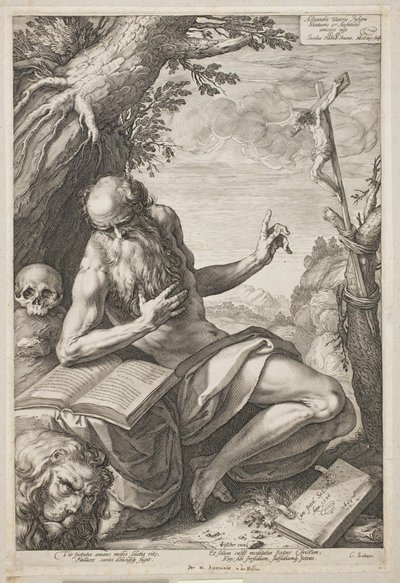 Św. Hieronim autorstwa Hendrick Goltzius