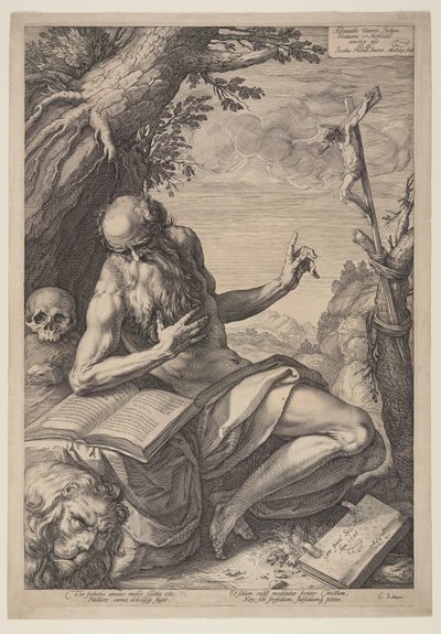 Święty Jerome autorstwa Hendrick Goltzius