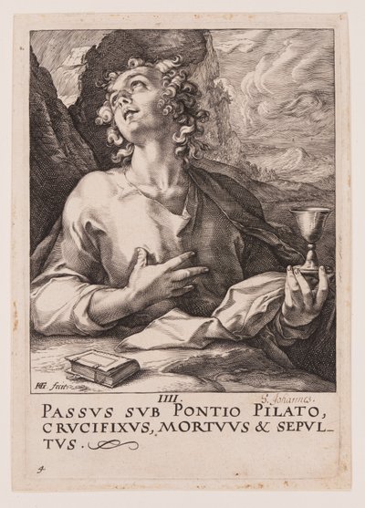 Święty Jan od Chrystusa, Apostołowie i święty Paweł z Credo autorstwa Hendrick Goltzius