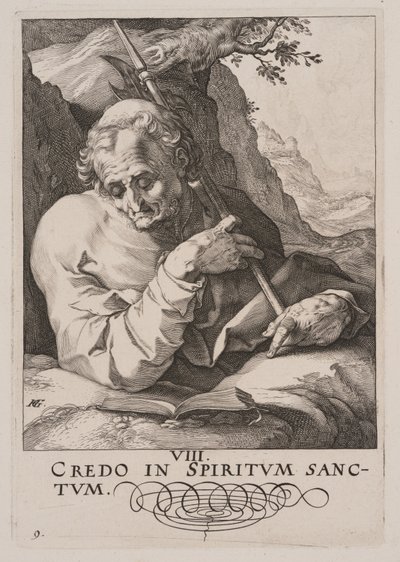 Mateusz, od Chrystusa, Apostołów i św. Pawła z Credo autorstwa Hendrick Goltzius