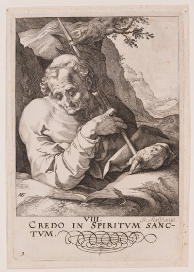 Mateusz, od Chrystusa, Apostołów i św. Pawła z Credo autorstwa Hendrick Goltzius