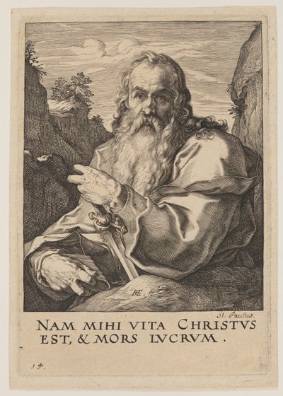 Paweł, od Chrystusa, Apostołów i św. Pawła z Credo autorstwa Hendrick Goltzius