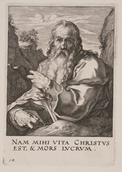 Paweł, od Chrystusa, Apostołów i św. Pawła z Credo autorstwa Hendrick Goltzius