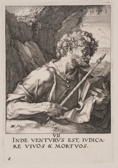 Tomasz, od Chrystusa, Apostołów i św. Pawła z Credo autorstwa Hendrick Goltzius