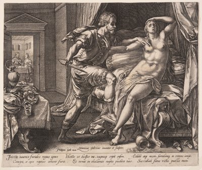 Tarkwiniusz i Lukrecja, z Opowieści o Lukrecji autorstwa Hendrick Goltzius