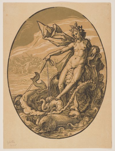 Tethys, z Bóstw autorstwa Hendrick Goltzius