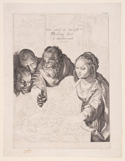 Adoracja pasterzy autorstwa Hendrick Goltzius