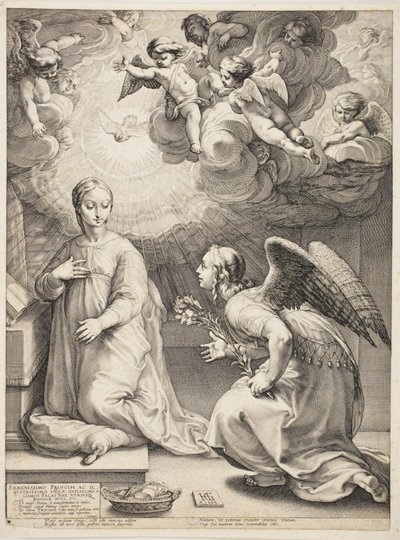 Zwiastowanie autorstwa Hendrick Goltzius