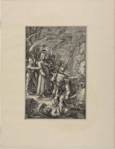Zdrada Chrystusa, płyta trzecia z Męki Chrystusa autorstwa Hendrick Goltzius