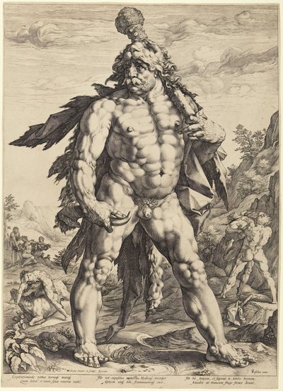 Wielki Herkules, czyli „Knollenman” autorstwa Hendrick Goltzius