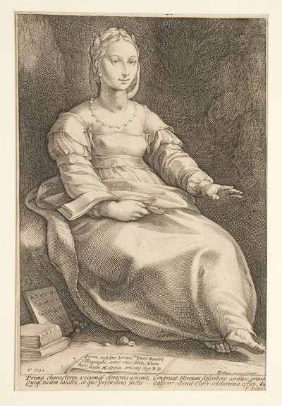 Dziewięć Muz: Calliope, nr 1 w serii 9 autorstwa Hendrick Goltzius