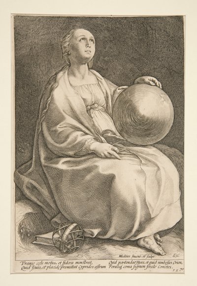 Dziewięć Muz: Urania, nr 9 z serii 9 autorstwa Hendrick Goltzius