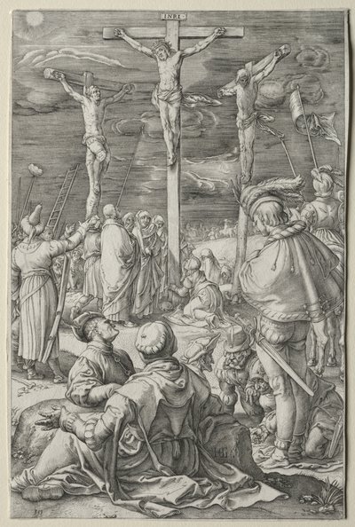 Pasja: Chrystus od Krzyża między Dwoma Złodziejami autorstwa Hendrick Goltzius