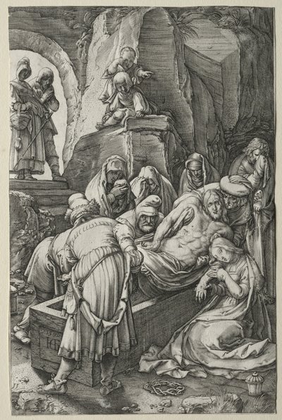 Pasja: złożenie do grobu autorstwa Hendrick Goltzius