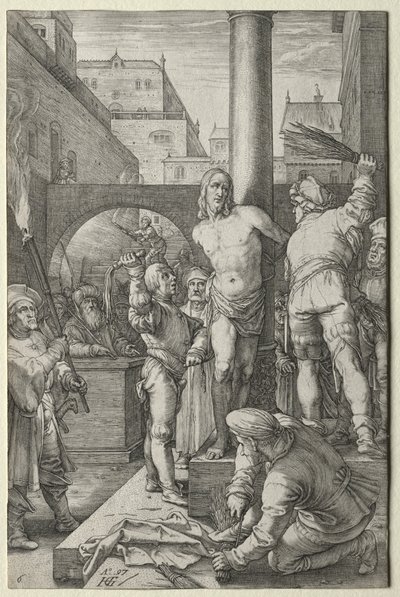 Pasja: Biczowanie autorstwa Hendrick Goltzius