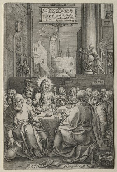 Pasja: Ostatnia Wieczerza autorstwa Hendrick Goltzius
