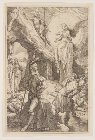 Zmartwychwstanie, z Pasji autorstwa Hendrick Goltzius