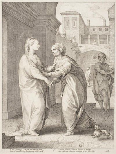 Nawiedzenie Matki Boskiej autorstwa Hendrick Goltzius