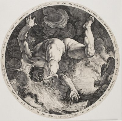 Cztery hańby - Ixion autorstwa Hendrick Goltzius