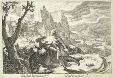 To być przestraszone przez lwa! autorstwa Hendrick Goltzius