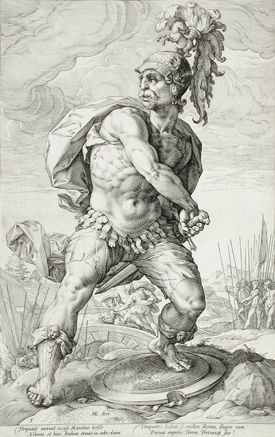 Tytus Manliusz Torkwatus autorstwa Hendrick Goltzius