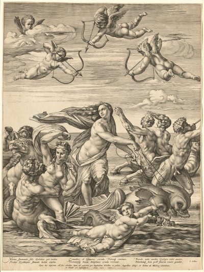 Triumf Galatei autorstwa Hendrick Goltzius after Raphael
