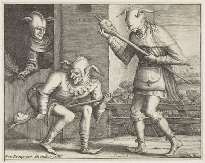 Trzech głupców Szalony (tytuł serii) autorstwa Hendrick Hondius (I)