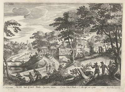 Krajobraz ze sceną polowania autorstwa Hendrick Hondius (I)