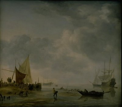 Widok na holenderską redę autorstwa Hendrick Jacobsz Dubbels