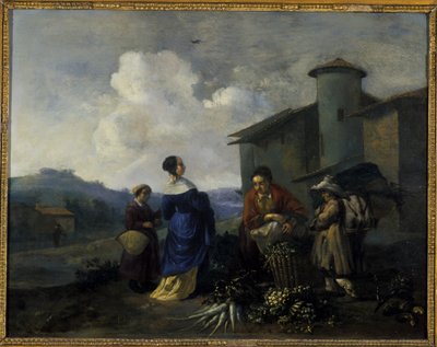 Sprzedawca warzyw autorstwa Hendrick Mommers