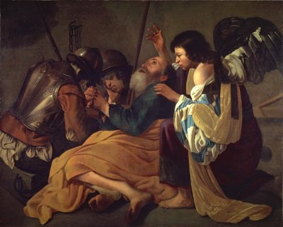 Wyzwolenie św. Piotra autorstwa Hendrick Terbrugghen follower of