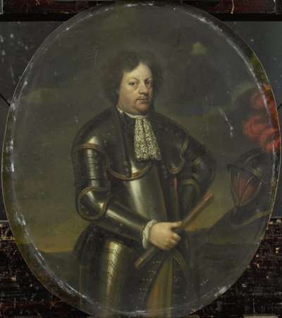Portret generała dywizji Hansa Willema, barona van Aylvy, zwanego Potężnym generałem autorstwa Hendrick de Valk