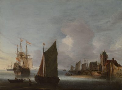 Statki w pobliżu Zierikzee z Zuidhavenpoort w tle autorstwa Hendrick van Anthonissen